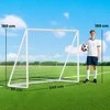 Aosom Futbolo vartai, 240x90x180 cm, balta, plastikas