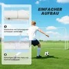 Aosom Futbolo vartai, 301x120x200 cm, balta, metalas