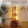 Aosom Grindų lempa LED 43,5x26,5x169 cm Ruda su talpa