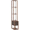 Aosom Grindų lempa LED 43,5x26,5x169 cm Ruda su talpa