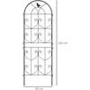 Aosom Grotelės vijokliniams augalams, 50x150 cm, juoda, metalas