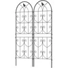 Aosom Grotelės vijokliniams augalams, 50x150 cm, juoda, metalas