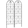 Aosom Grotelės vijokliniams augalams, 50x150 cm, juoda, metalas