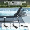 Aosom Gultas gultas 187x58x36 cm juodas, sulankstomas, metalinis rėmas