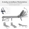 Aosom Gultas gultas 187x58x36 cm tamsiai pilka, sulankstoma, metalinis rėmas