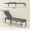 Aosom Gultas su stalu 200x59x45 cm Šviesiai pilkas metalas