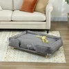 Aosom Gyvūnų sofa, 96x66x24 cm, tamsiai pilka, nuimama pagalvėlė