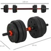 Aosom Hantelių ir štangos rinkinys, 25 kg, juoda, reguliuojamas