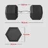 Aosom Hantelių rinkinys 16,6x11,4x35,6 cm juoda, metalas, fitnesas