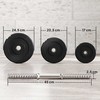 Aosom Hantelių rinkinys 40 kg juodi metaliniai rankenėlės