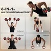 Aosom Hantelių rinkinys, reguliuojamas 6-in-1 20 kg, 100x18x18 cm, raudona, plastikas
