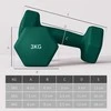 Aosom Hantelių rinkinys su laikymo stovu, 42x10x30 cm, pilkai žalia turkio, metalas plastikas