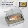 Aosom Kačių kraiko dėžė 60.2x40.2x43.3 cm Šviesiai pilka Nerūdijantis plienas