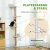 Aosom Kačių medis 5 lygių dizainas 48x21x180 cm šviesiai pilka, sizalio, veliūro audinys