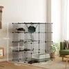 Aosom Kačių narvas, 105x105x140 cm, juoda, metalinis vielos