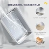 Aosom Katės kraiko dėžė 60.2x40.2x44.5 cm Šviesiai pilka Nerūdijantis plienas