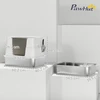 Aosom Katės kraiko dėžė 60.2x40.2x44.5 cm Šviesiai pilka Nerūdijantis plienas