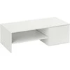 Aosom Kavos staliukas, 110x52x36 cm, balta, reguliuojamas