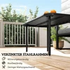 Aosom Kavos staliukas 90x50x43 cm Juodas metalas