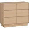 Aosom Komoda, 100x38x86 cm, Natūrali mediena, MDF