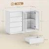 Aosom Komoda, 120x40x91 cm, Balta, MDF