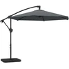 Aosom Konsolinis skėtis 302x295x242 cm Tamsiai pilkas metalas