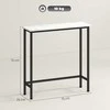 Aosom Konsolinis stalas, 75x24x76 cm, juodas, reguliuojamas