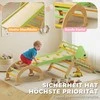 Aosom Laipiojimo rėmas, Montessori 8-in-1 vidaus laipiojimo trikampis, 191.5x74.5x63 cm, žalias, medinis