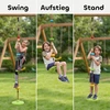 Aosom Laipiojimo virvės sūpynės su platforma 190 cm žalia lauko žaidimų aikštelė