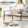 Aosom Lauko baldų komplektas 4 vietų šviesiai pilkas plienas