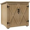 Aosom Lauko daiktadėžė 77.5x88x90 cm tamsiai pilka, mediena
