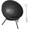 Aosom Lauko židinys 60x53x66 cm juodas metalas