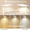 Aosom LED grindų lempa, 60x32x196 cm, balta, metalas plastikas