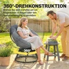Aosom Lounge kėdė 93x81x87 cm Pilka Plieno Rėmas
