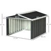 Aosom Metalinė pastogė robotinei vejapjovei, 86x100x63 cm, tamsiai pilka, plienas