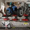 Aosom Motociklų kėlimo stalas, 41.5x23.5x10-37 cm, raudonas, plienas