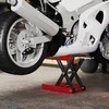 Aosom Motociklų kėlimo stalas, 41.5x23.5x10-37 cm, raudonas, plienas