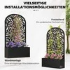 Aosom Pakelta lysvė su grotelių atrama, 61x23x113 cm, juoda, metalas
