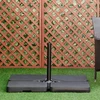 Aosom Parasol pagrindo rinkinys 100x100x6.8 cm Juodas HDPE plastikas