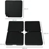 Aosom Parasol pagrindo rinkinys 100x100x6.8 cm Juodas HDPE plastikas
