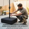 Aosom Pavėsio stovo pagrindas 78x78x40 cm Juodas metalas