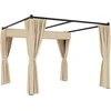 Aosom Pergola, 300x300x227 cm, smėlio spalvos, metalas