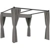 Aosom Pergola, 300x300x227 cm, Šviesiai pilka, Metalas