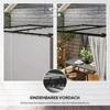Aosom Pergola, 300x300x227 cm, Šviesiai pilka, Metalas