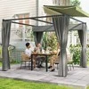 Aosom Pergola, 300x300x227 cm, Šviesiai pilka, Metalas