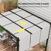 Aosom Pergola 357x296x235 cm Tamsiai pilkas poliesteris