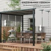 Aosom Pergola 357x296x235 cm Tamsiai pilkas poliesteris