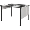 Aosom Pergola 357x296x235 cm Tamsiai pilkas poliesteris