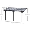 Aosom Pergola 435x302 cm Pilka, aliuminis