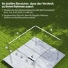 Aosom Pergolos pakaitinis stogelis 250x255 cm kreminės baltos spalvos, poliesteris